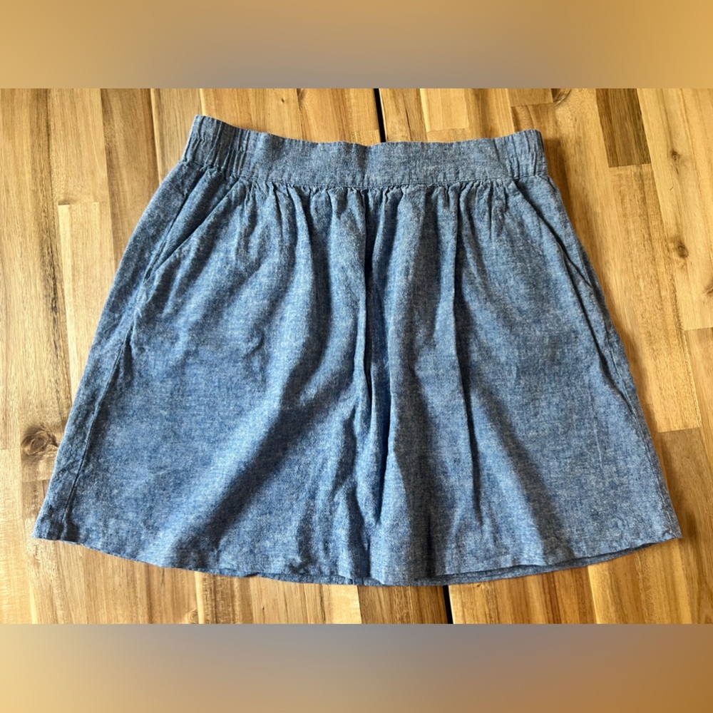 LOFT Chambray Linen Skirt